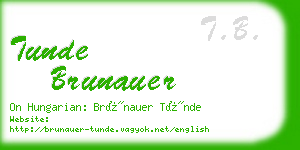 tunde brunauer business card